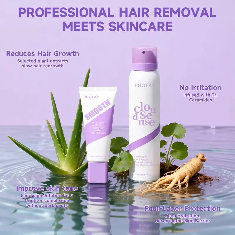 Bikini Pain-Free Hair Removal Cream for Sensitive Skin, Hypoallergenic Formula-Gentle & Fast-Acting Depilatory with Citrus Scent, Aloe & Hyaluronic Acid for Soothing Care, Suitable for Men & Women,Gifts, Gifts, Gift, Gift